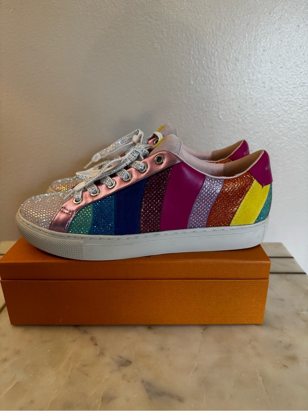 Kurt Geiger Rainbow Bling Lane Sneakers - EUC - Picture 7 of 13